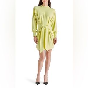 Steve Madden: Long Sleeve Tie Waist Ribbed Dress